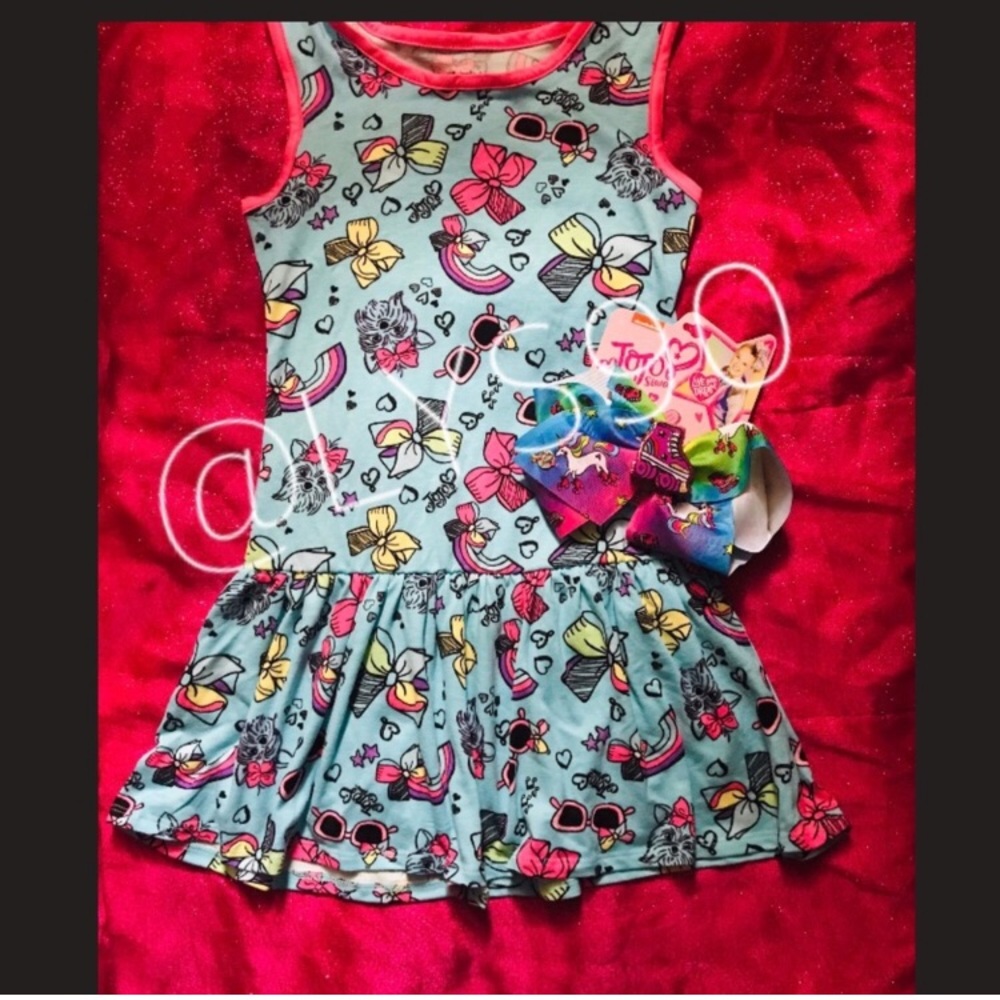 Jojo Siwa Doodle Print Dress and Hair Bow Set